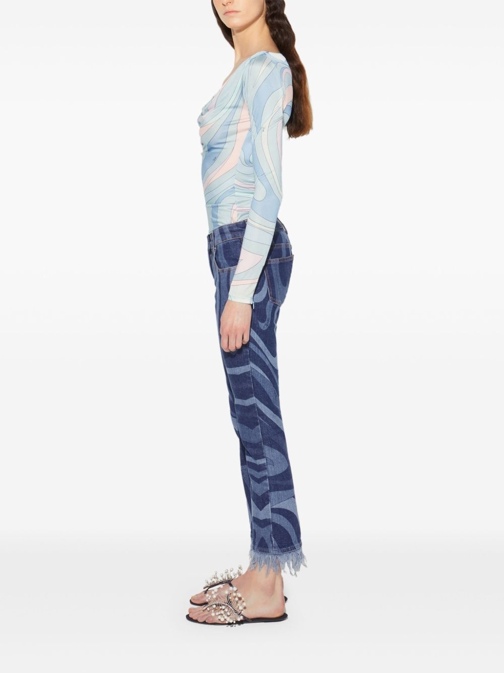 Marmo-print jeans - 3