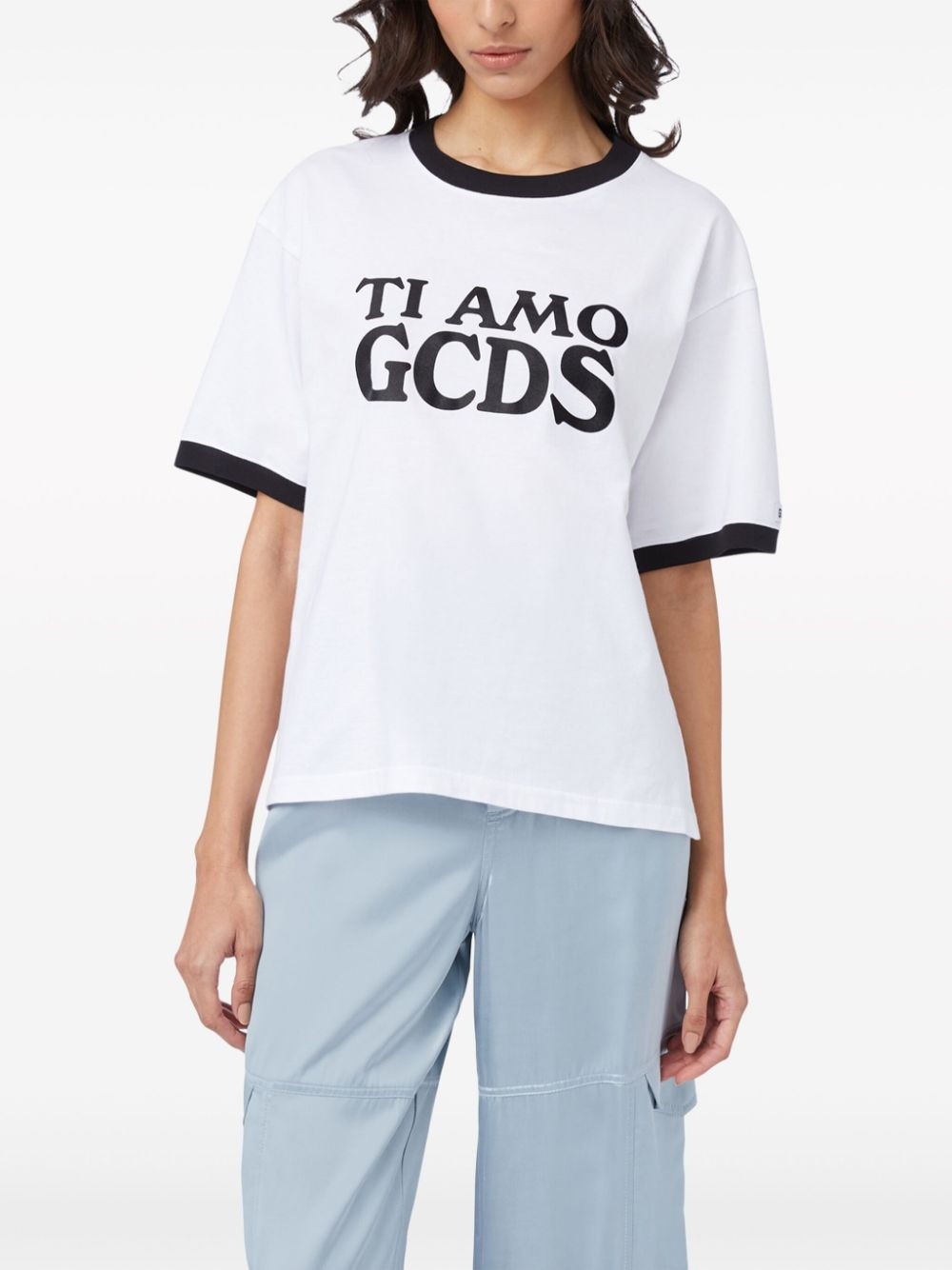 slogan-print cotton T-shirt - 4