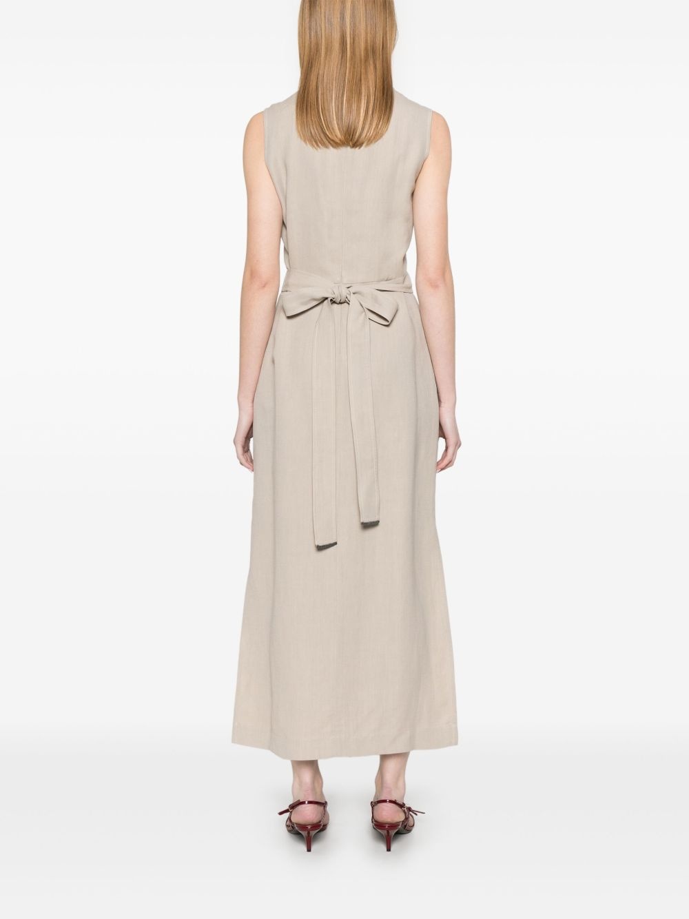 wrap-effect midi dress - 4