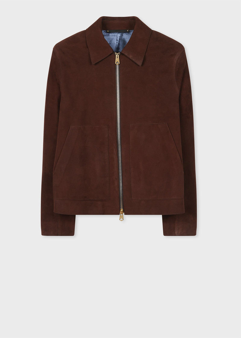 Brown Nubuck Leather Jacket - 1