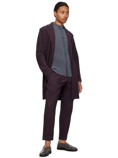 ISSEY MIYAKE Purple Single-Breasted Coat outlook