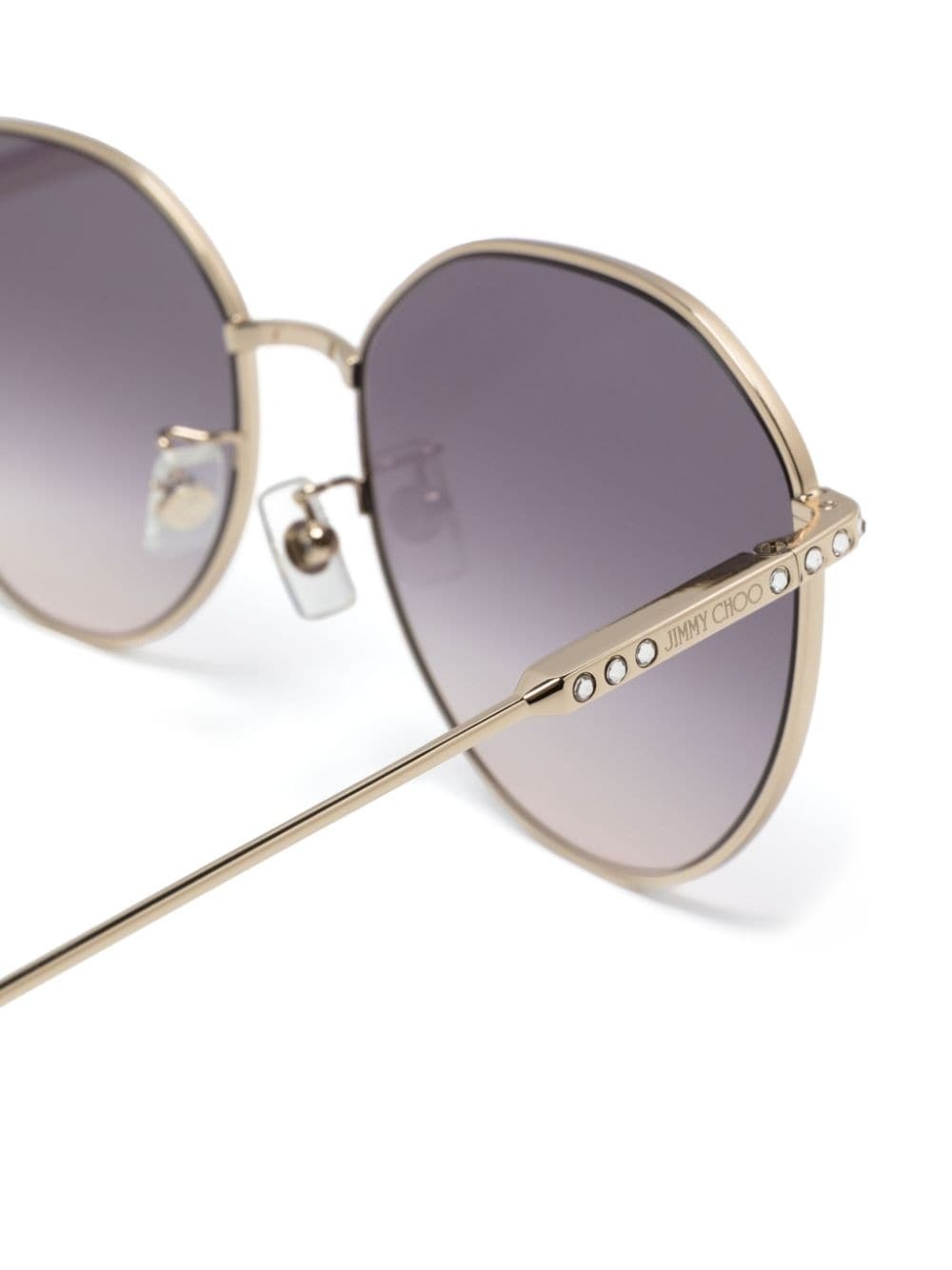 crystal-embellished oversize-frame sunglasses - 3
