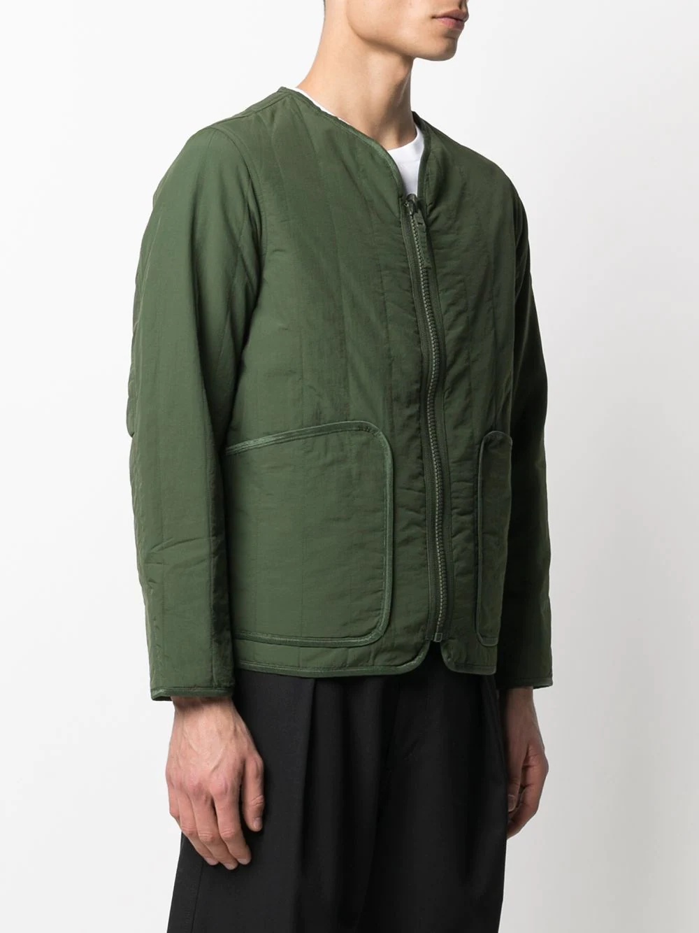 reversible collarless jacket - 3