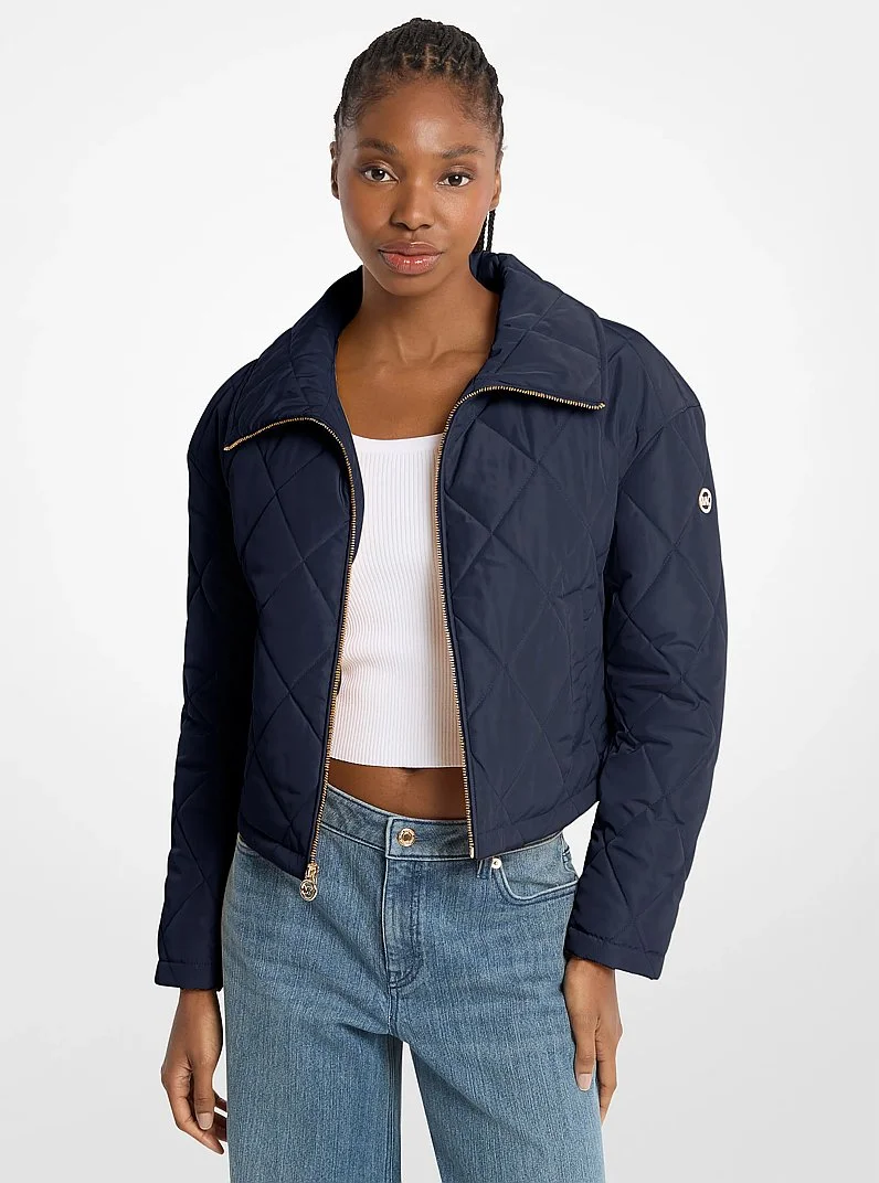 Cropped Quilted Jacket - 1
