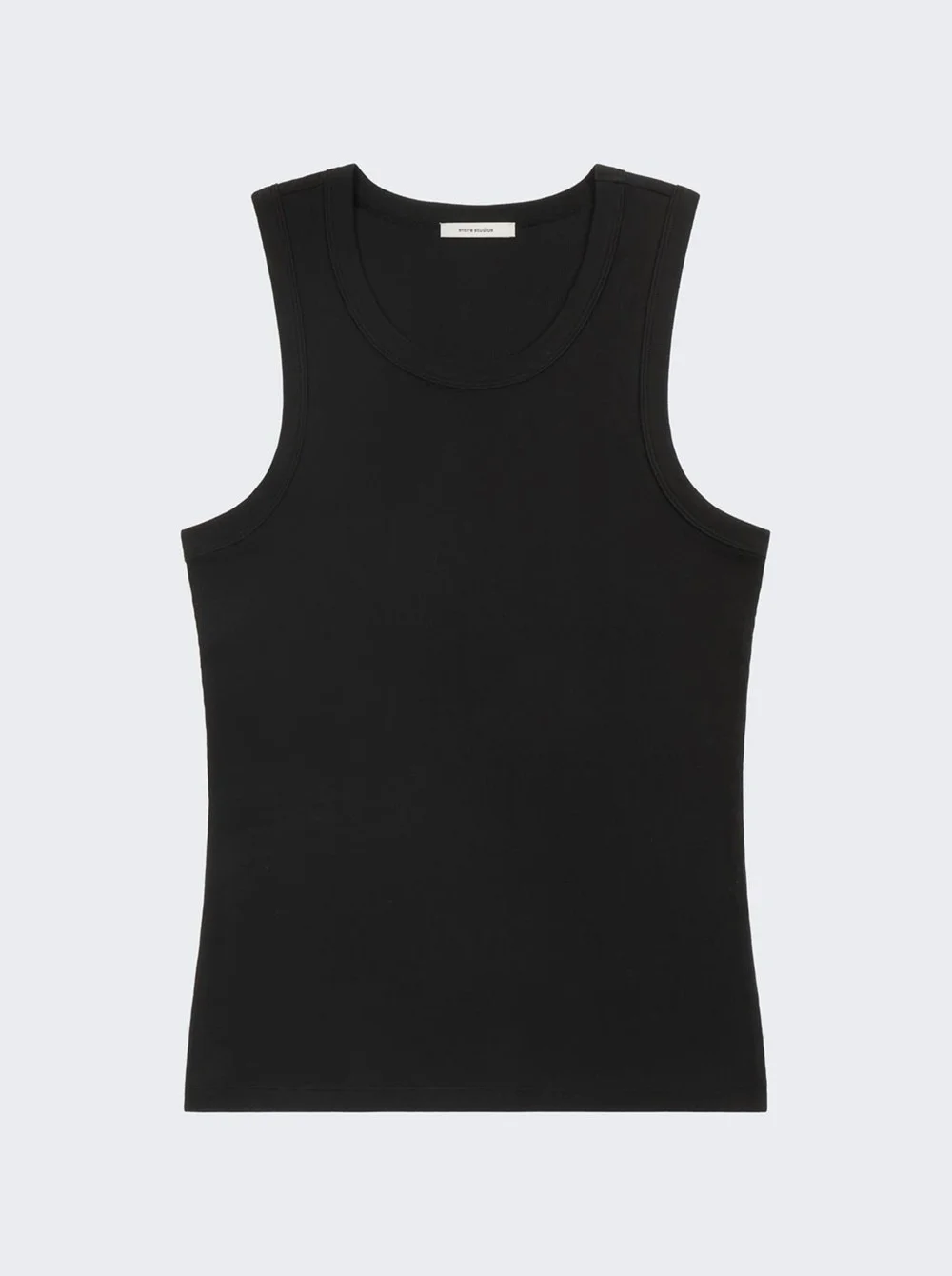 Rib Tank Top Black - 1