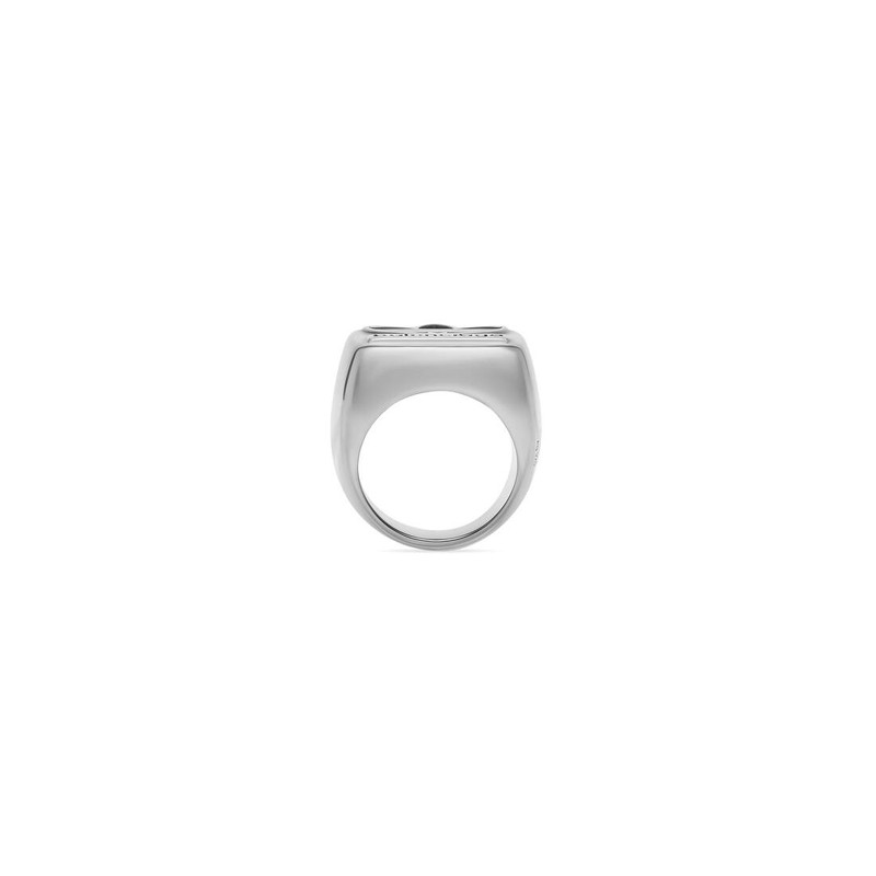Balenciaga / Adidas Trefoil Signet Ring  in Silver 3