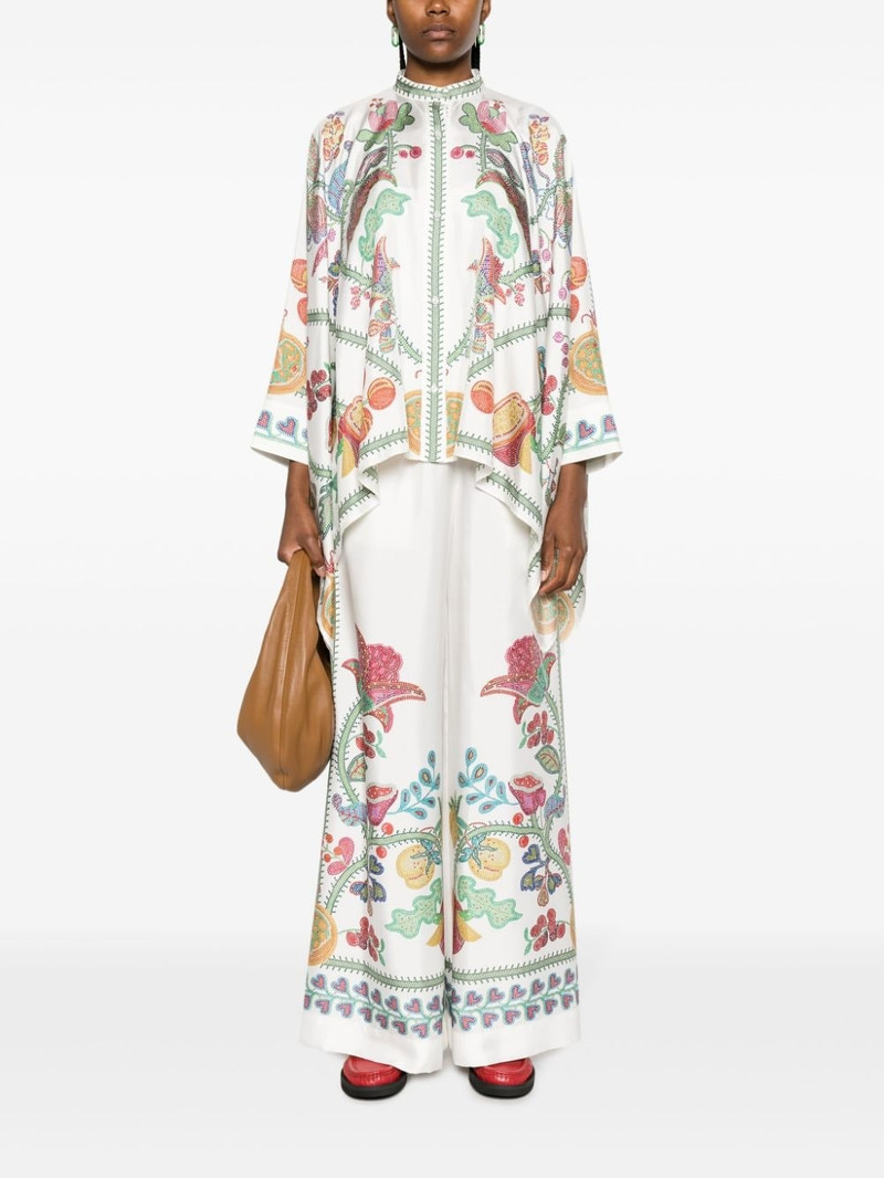 La DoubleJ Grenadilla-print silk shirt outlook