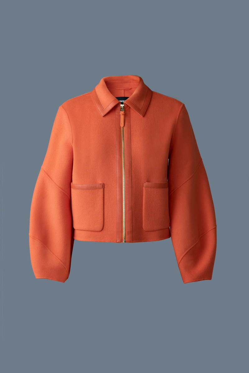 SOLANA Double-Face Wool balloon sleeved short jacket 1