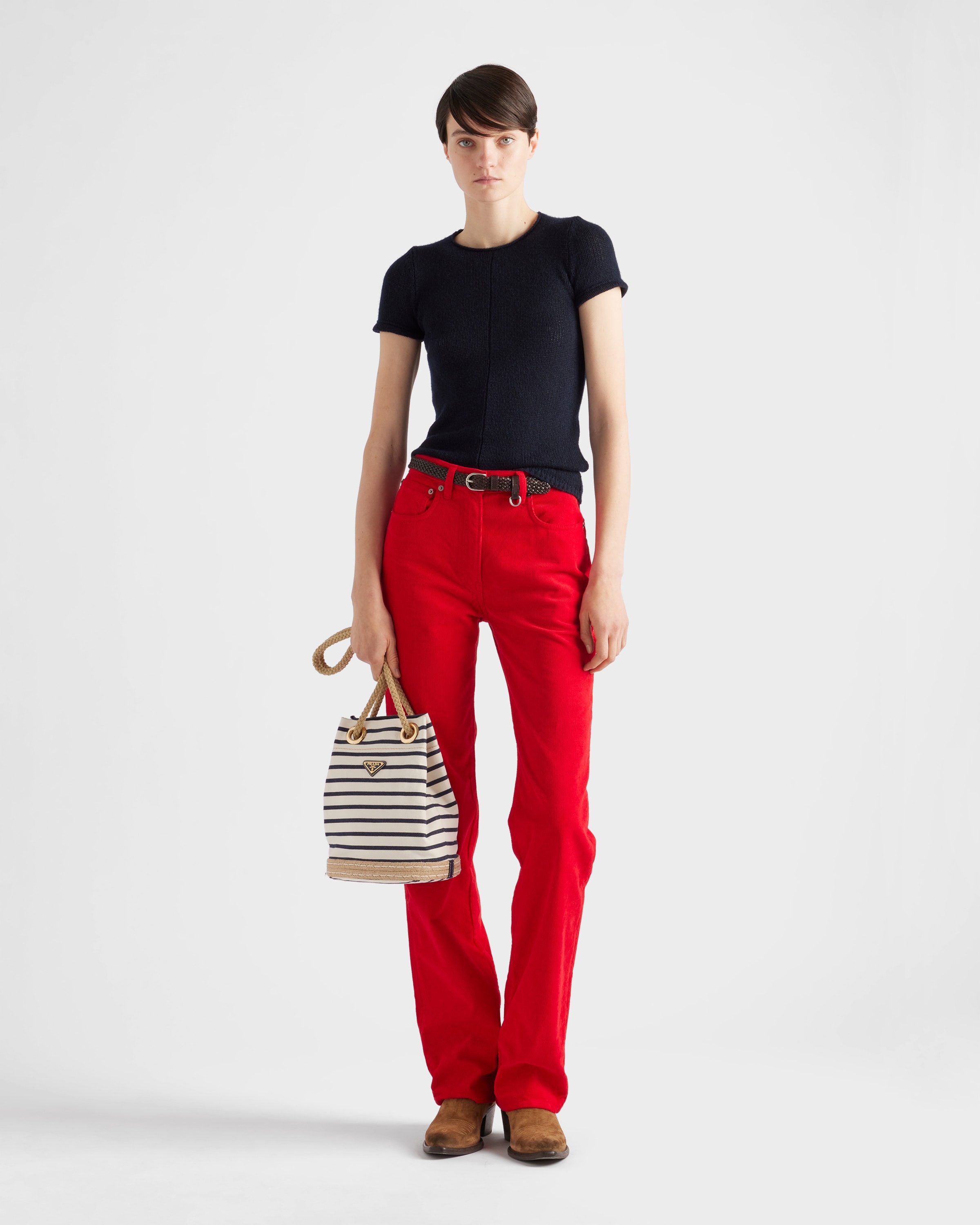 Short-sleeved cashmere sweater - 2