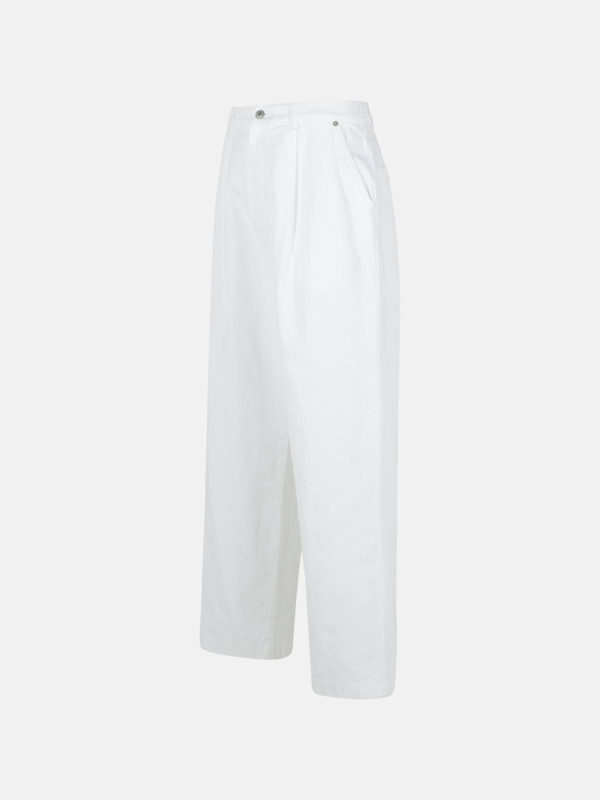 WHITE COTTON PANTS - 2