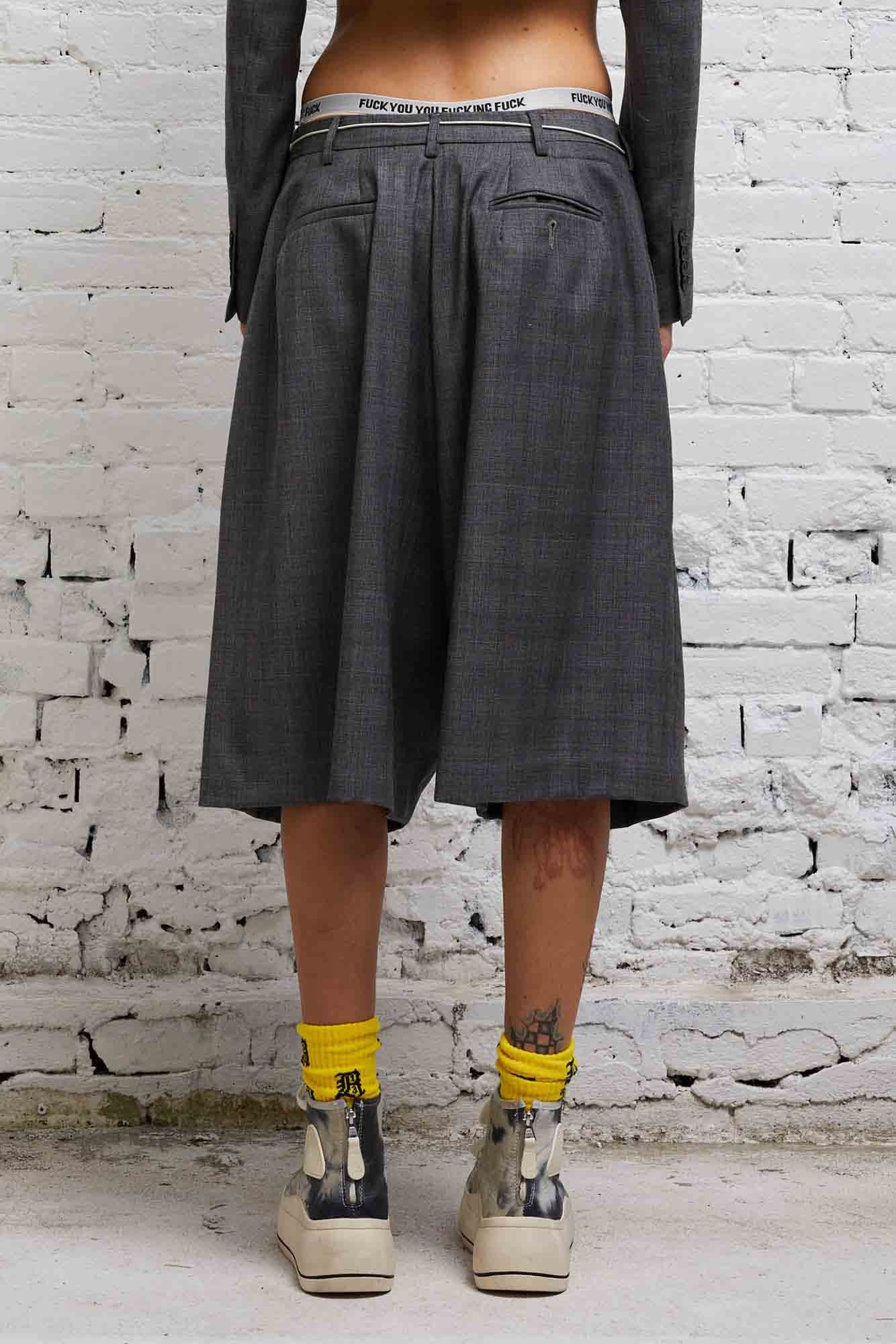 JUMBO TAILORED SHORT - DARK GLEN PLAID - 5