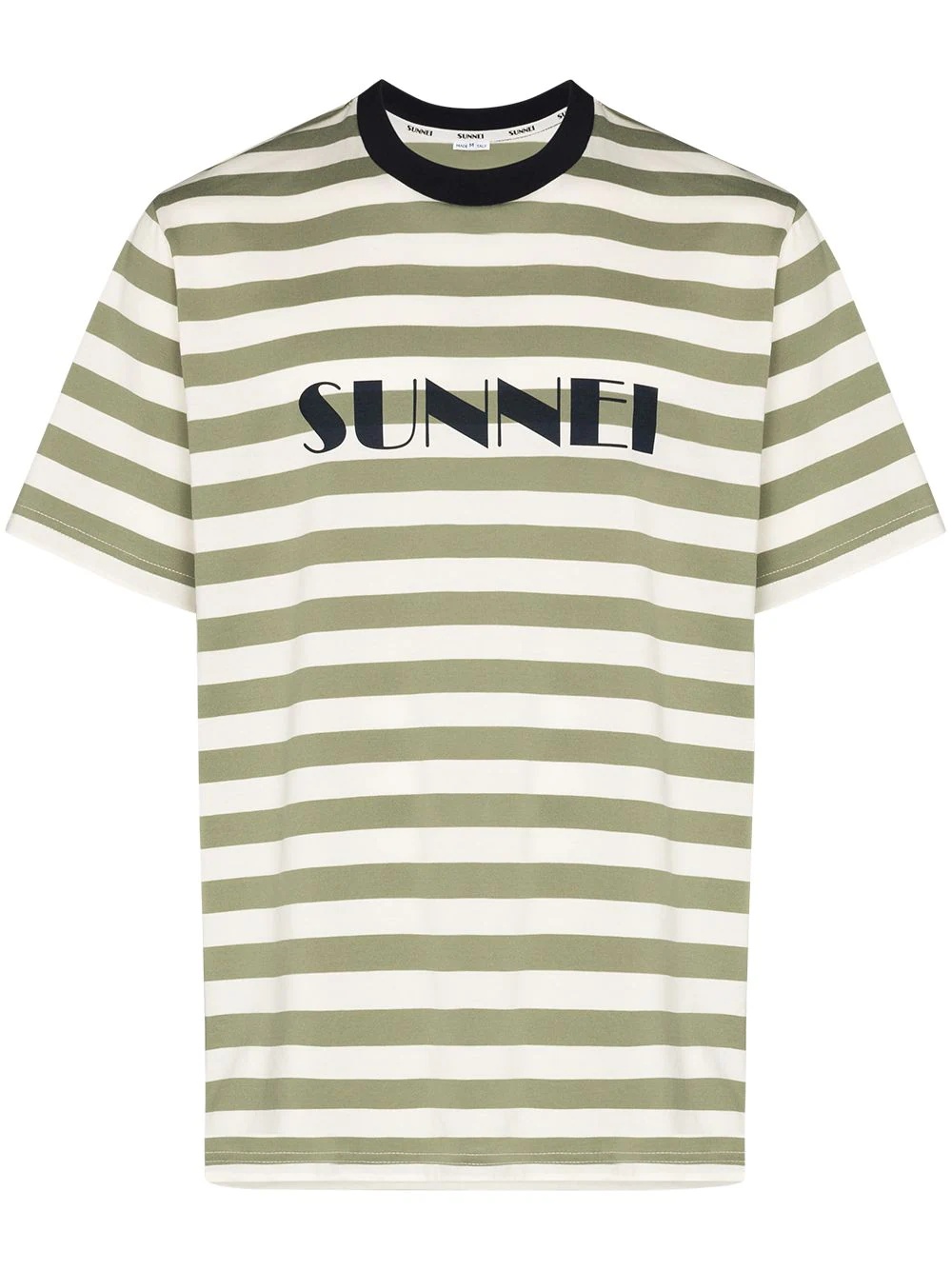 logo-print horizontal-stripe T-shirt - 1