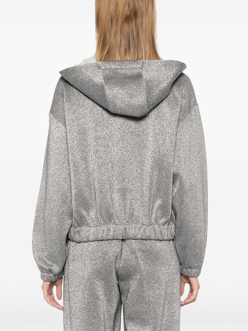 metallic-effect hoodie 4