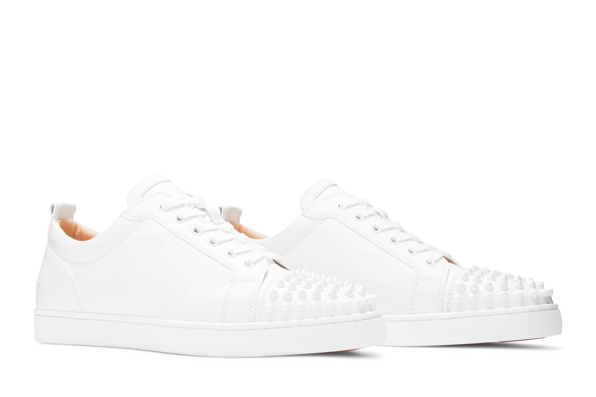Christian Louboutin Louis Junior Spikes Flat Calf 'White' - 8
