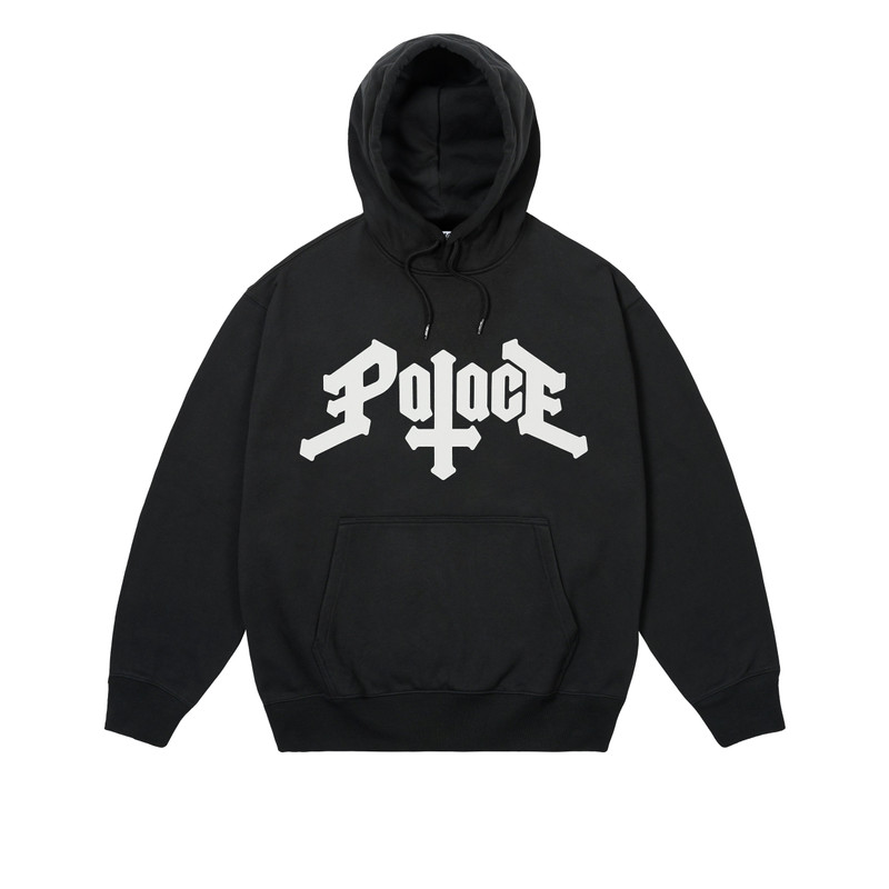 PALACE CROSS HOOD BLACK 1