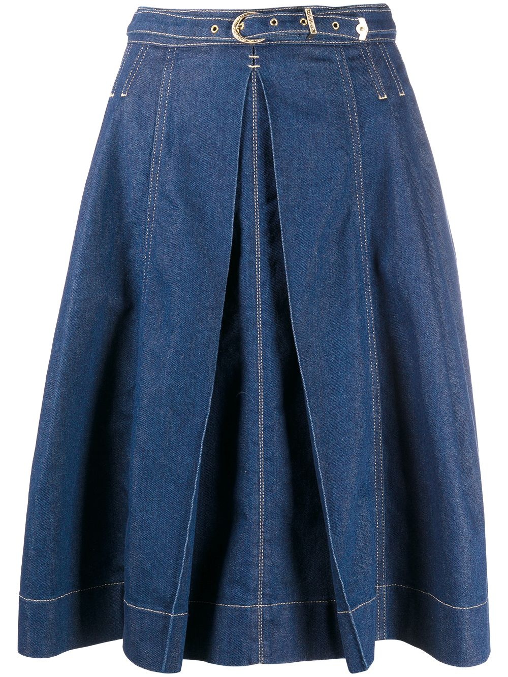 denim full skirt - 1