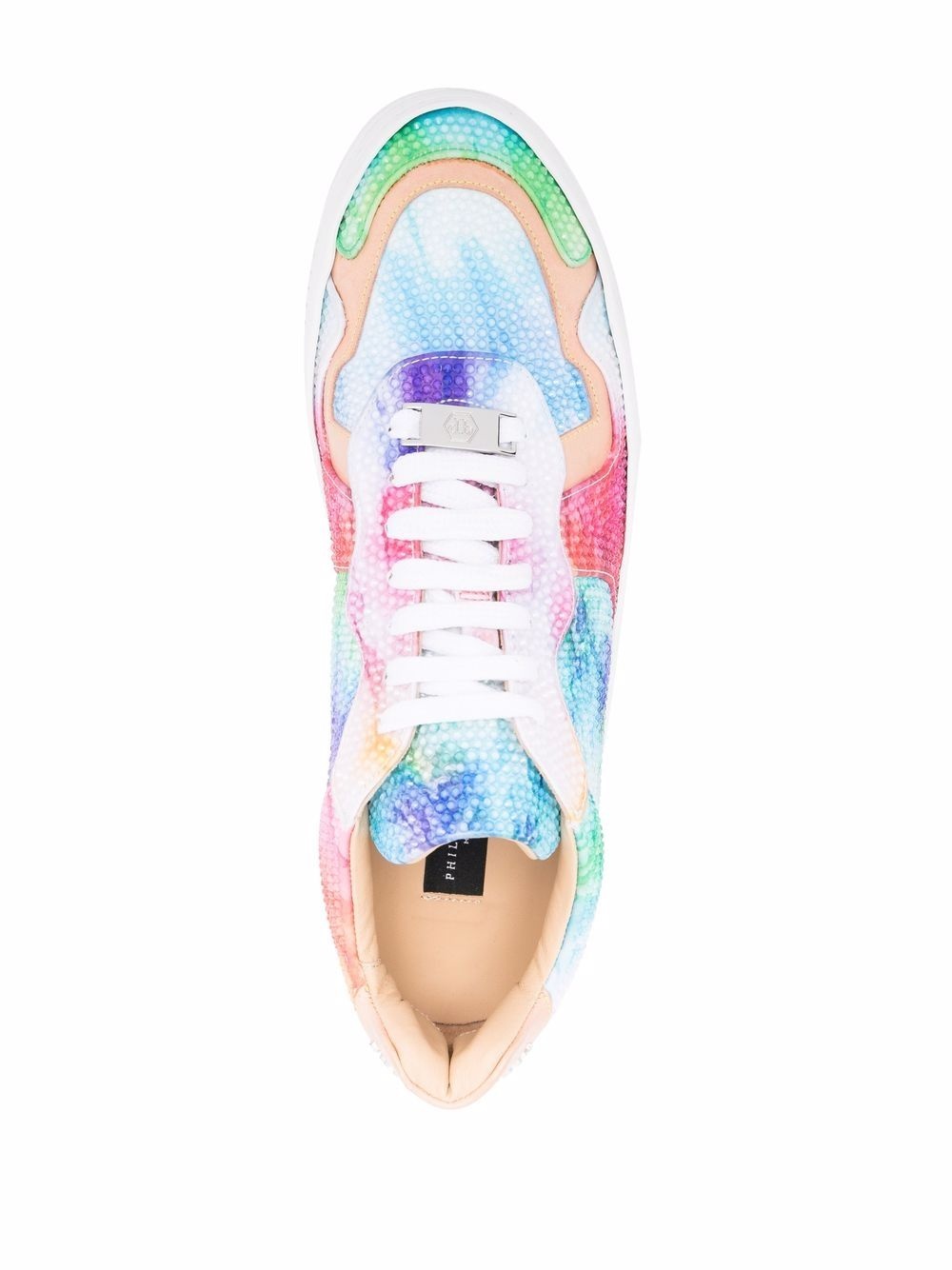 tie dye low-top sneakers - 4