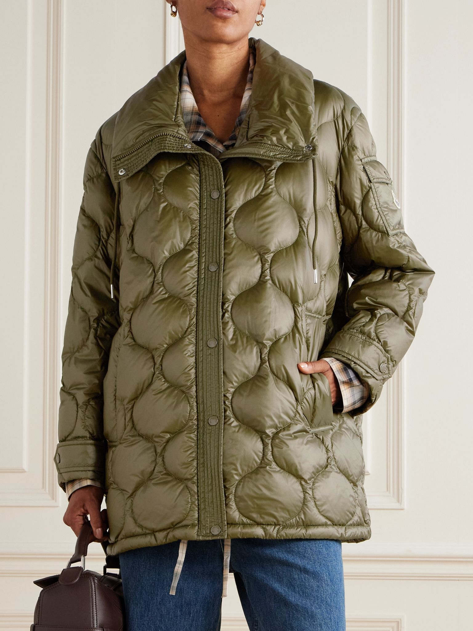 Lombi quilted micro-ripstop down parka Green - 3