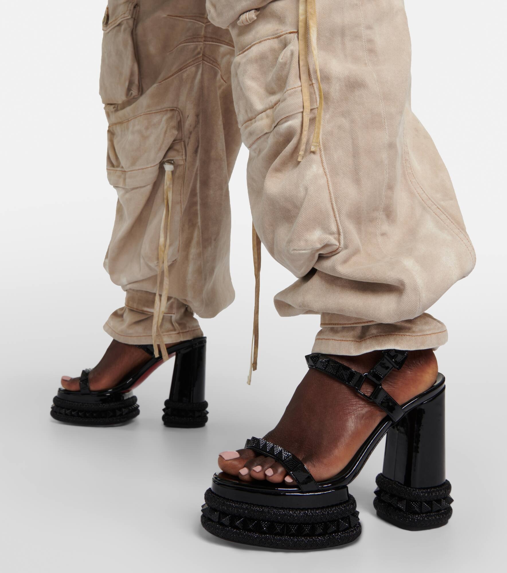 Superaclou patent leather platform sandals - 4
