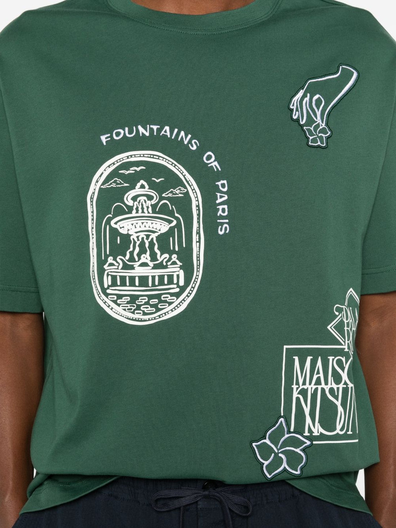 Art Nouveau stamp-print T-shirt 5