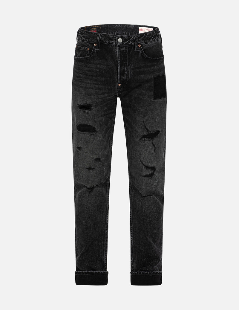 CAMOUFLAGE BRUSHSTROKE DAICOCK PRINT DISTRESSED CARROT FIT JEANS #2017 1