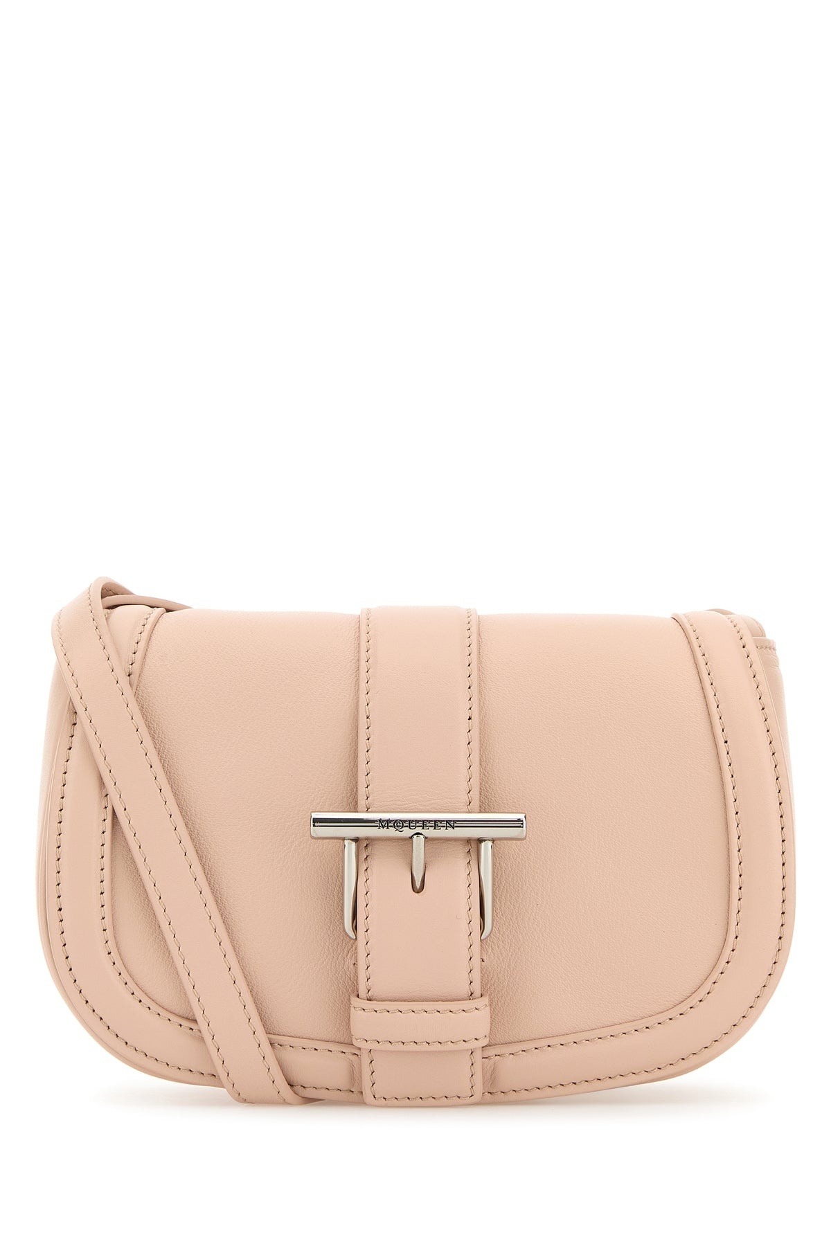 Pastel pink leather mini Satchel crossbody bag - 1