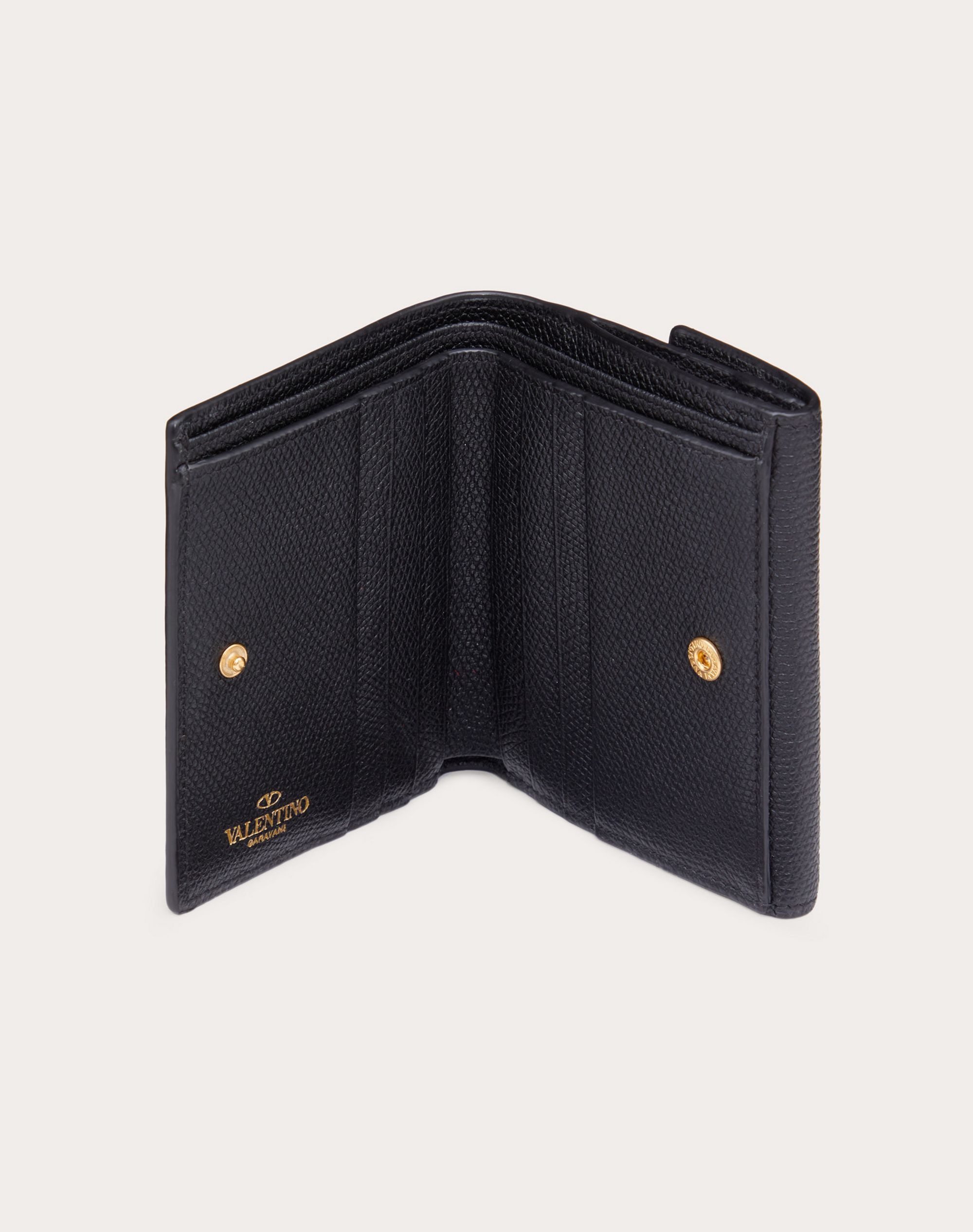 COMPACT VSLING GRAINY CALFSKIN WALLET - 6