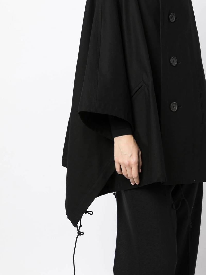 long-sleeve button-up cape 5