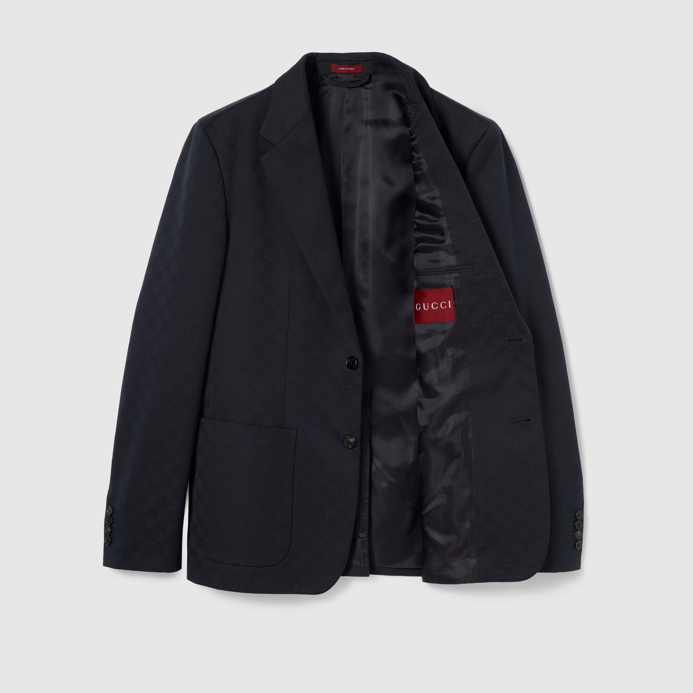 GG cotton gabardine jacquard jacket - 7