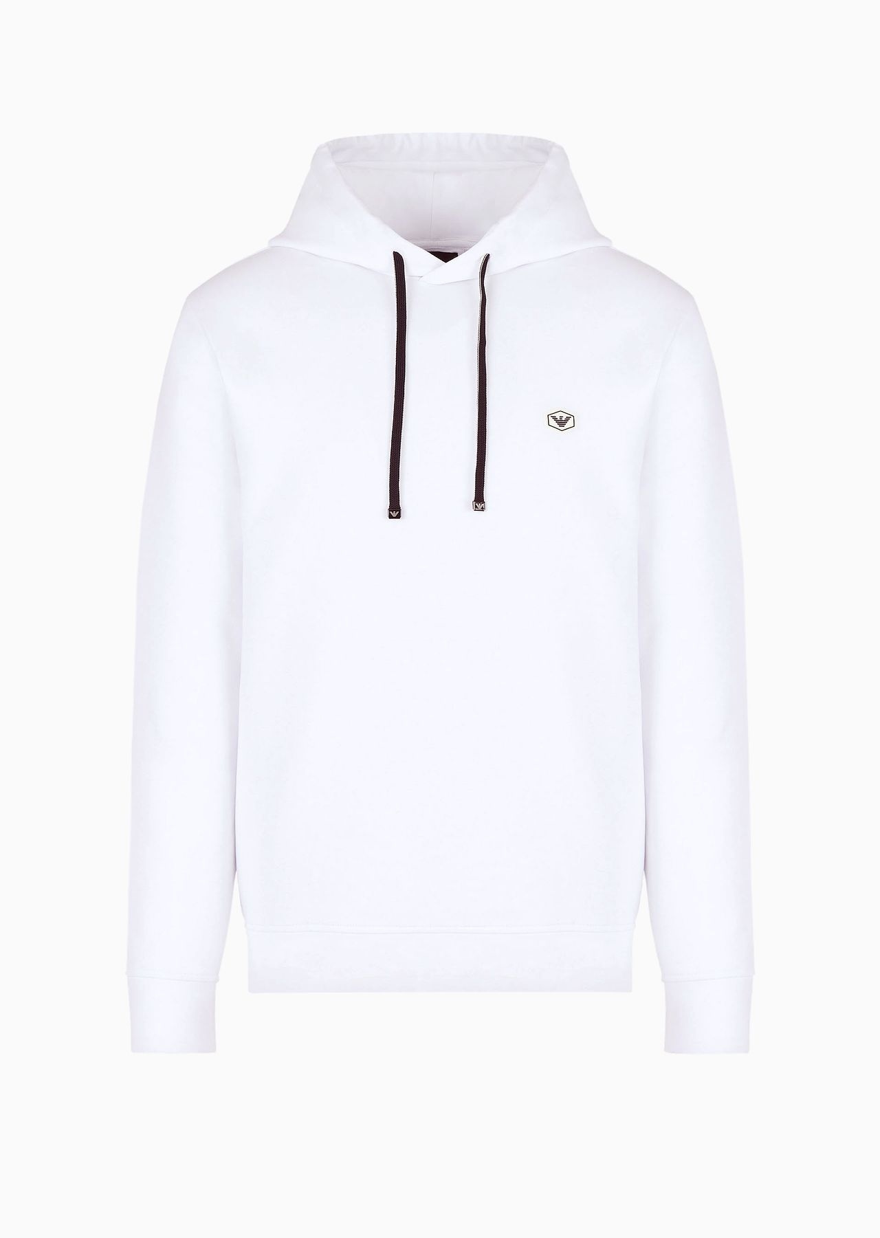 Hooded sweatshirt with micro logo patch - 1