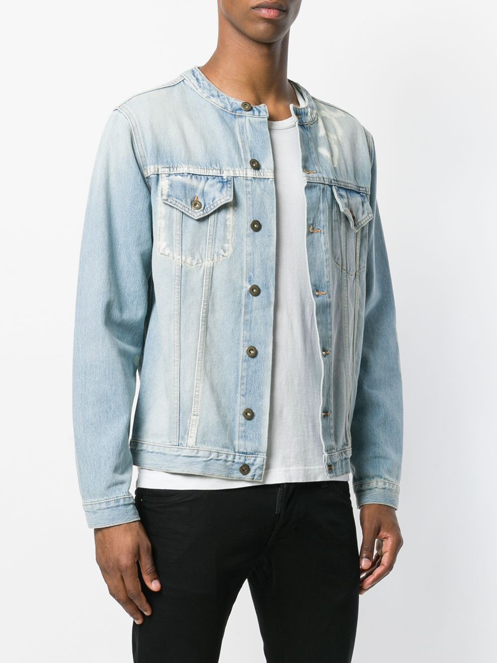 printed denim jacket - 3