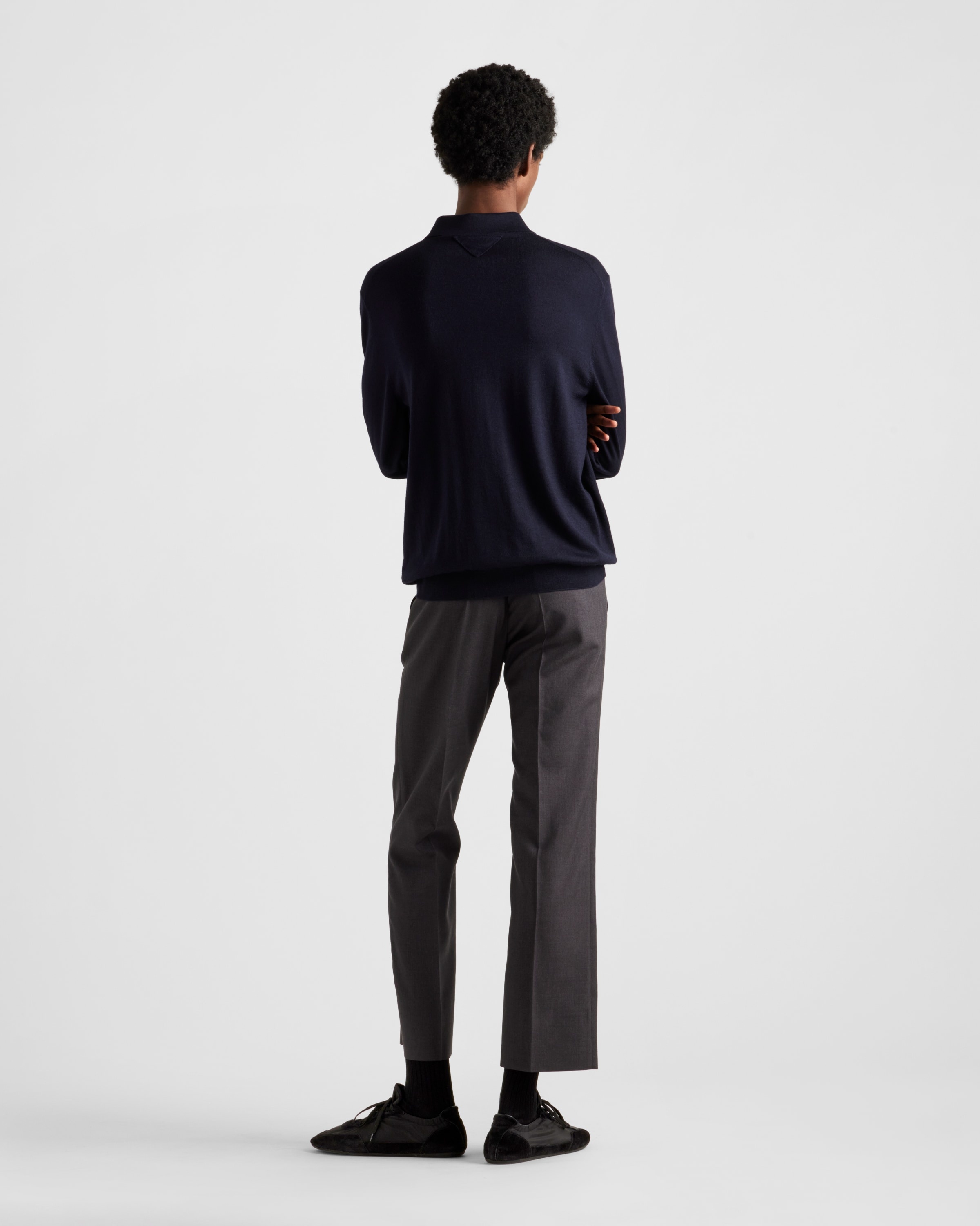 Cashmere and silk polo shirt - 5