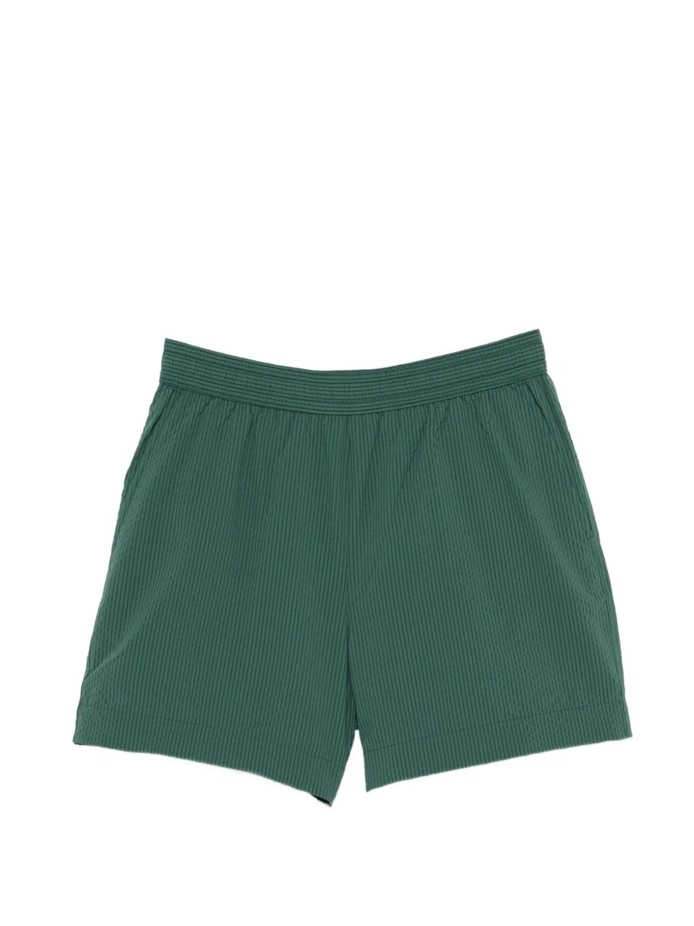 seersucker logo-patch swim shorts - 1