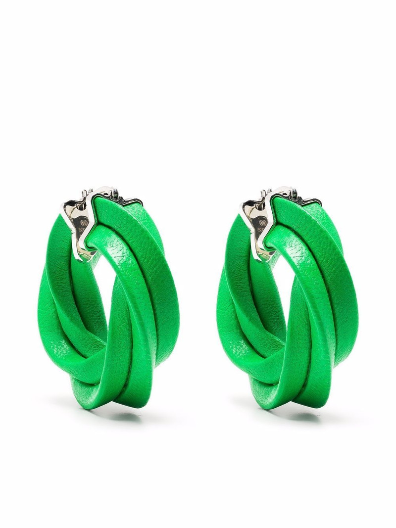 twisted hoop earrings - 1