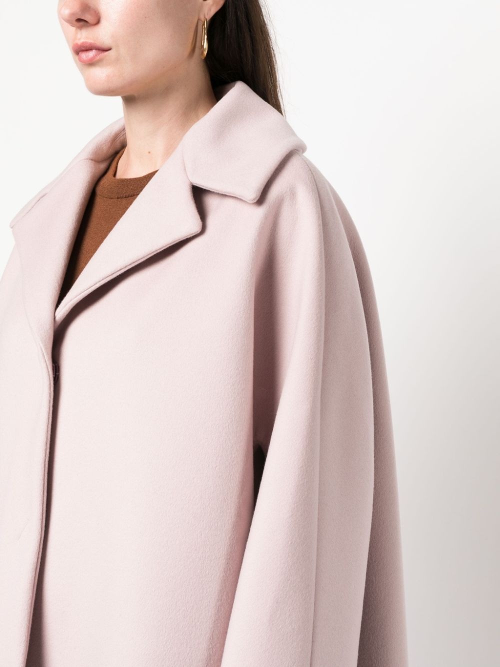single-breasted wool-blend coat - 5