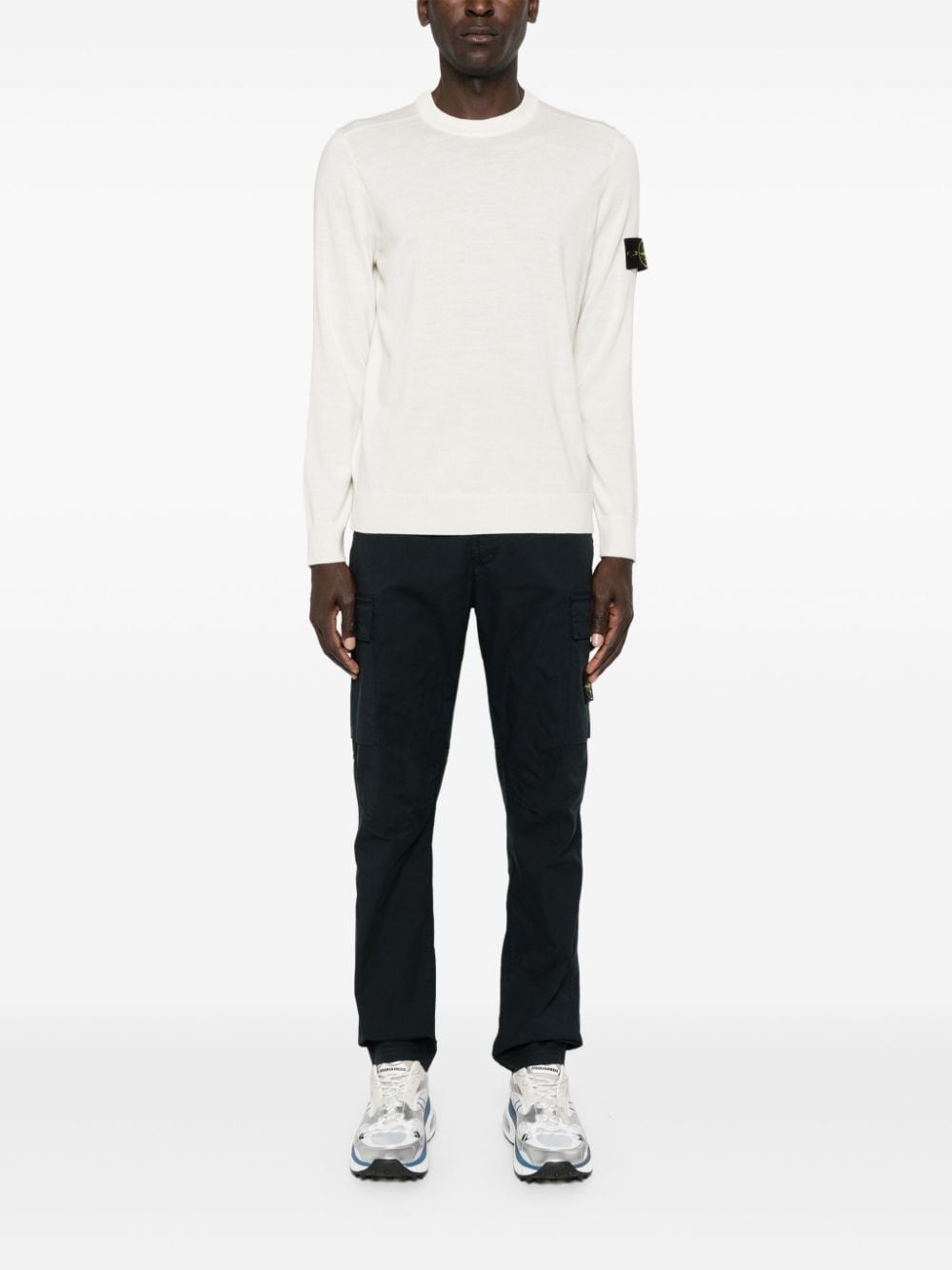 Compass-badge wool jumper - 2