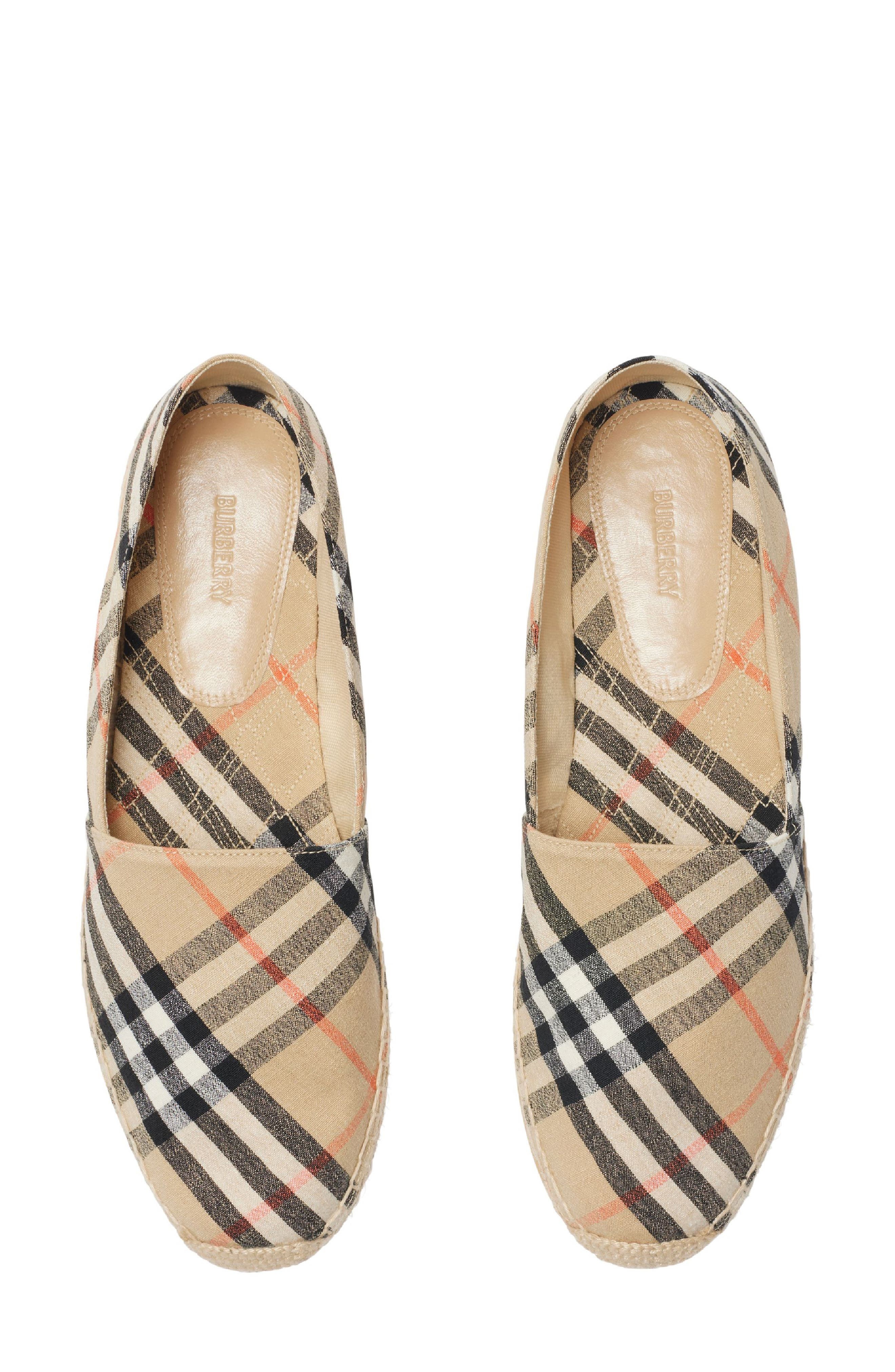 burberry Mews Check Espadrille Flat in Sand Ip Check at Nordstrom - 4