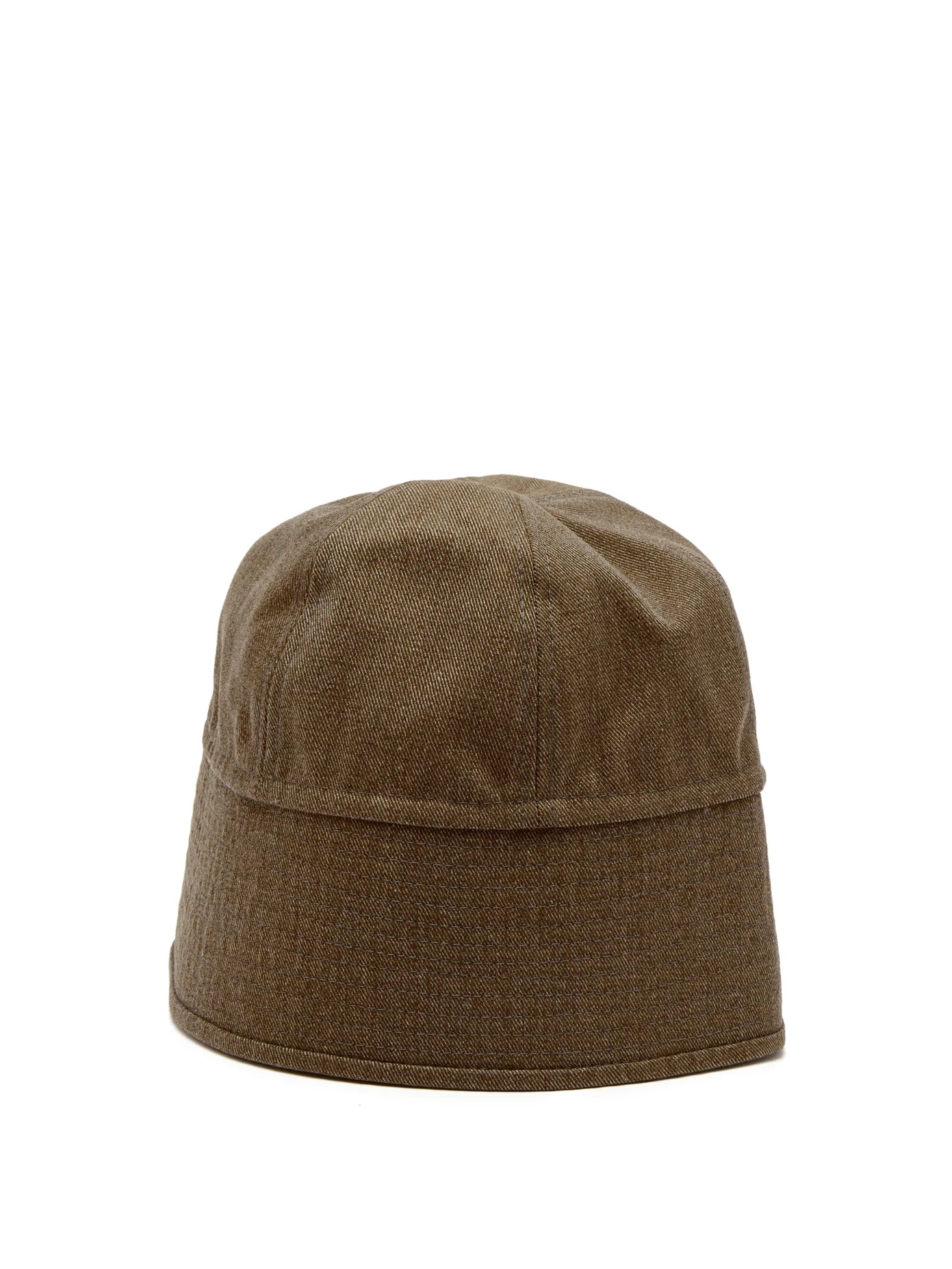 Quilted-brim tweed bucket hat - 1