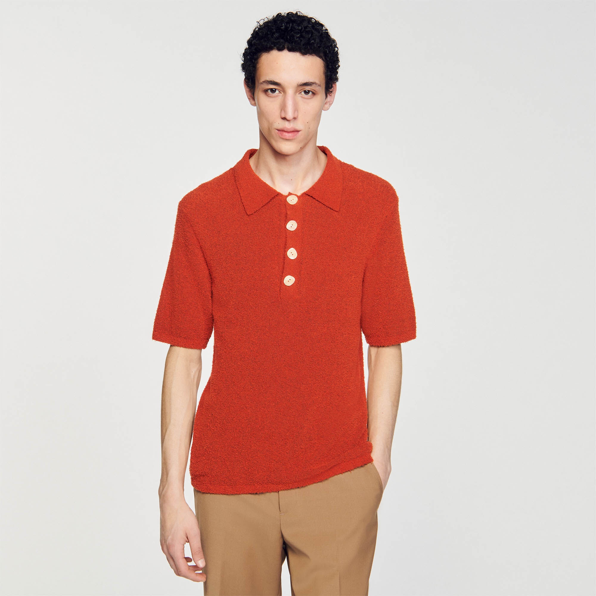 TERRY KNIT POLO SHIRT - 5