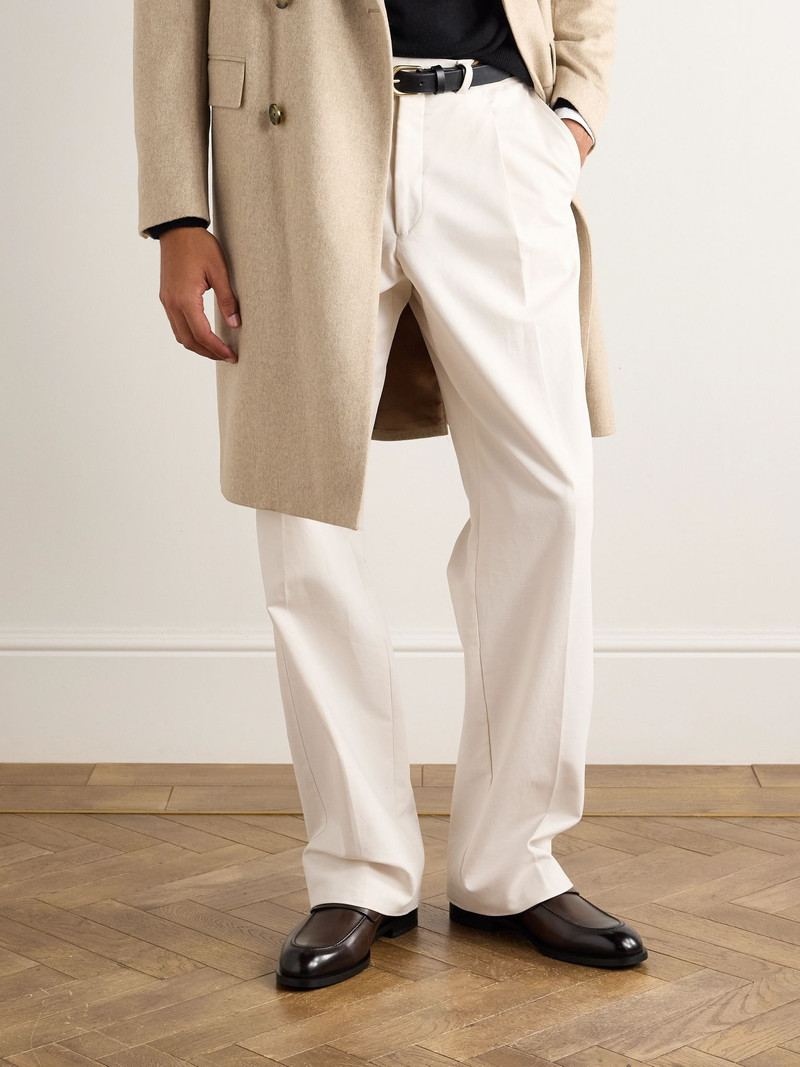 ZEGNA New Classic Flex Glossed-Leather Penny Loafers Dark brown outlook