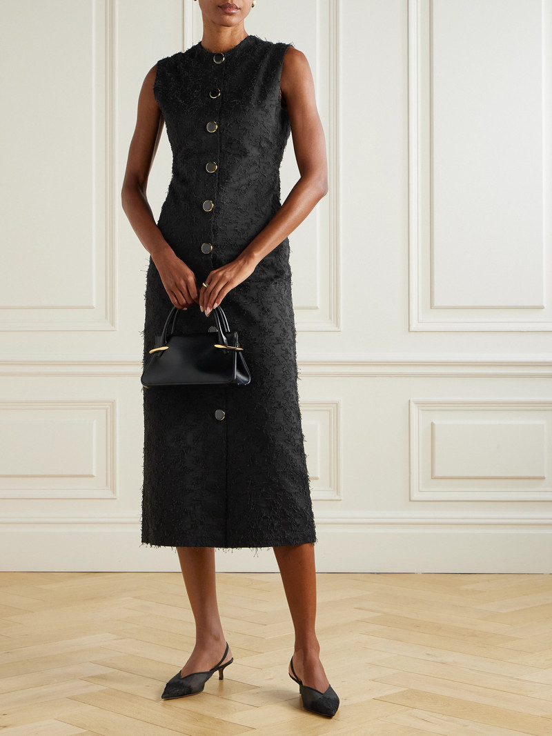 DESTREE Camille Frayed Fil Coupé Organic Cotton Midi Dress outlook