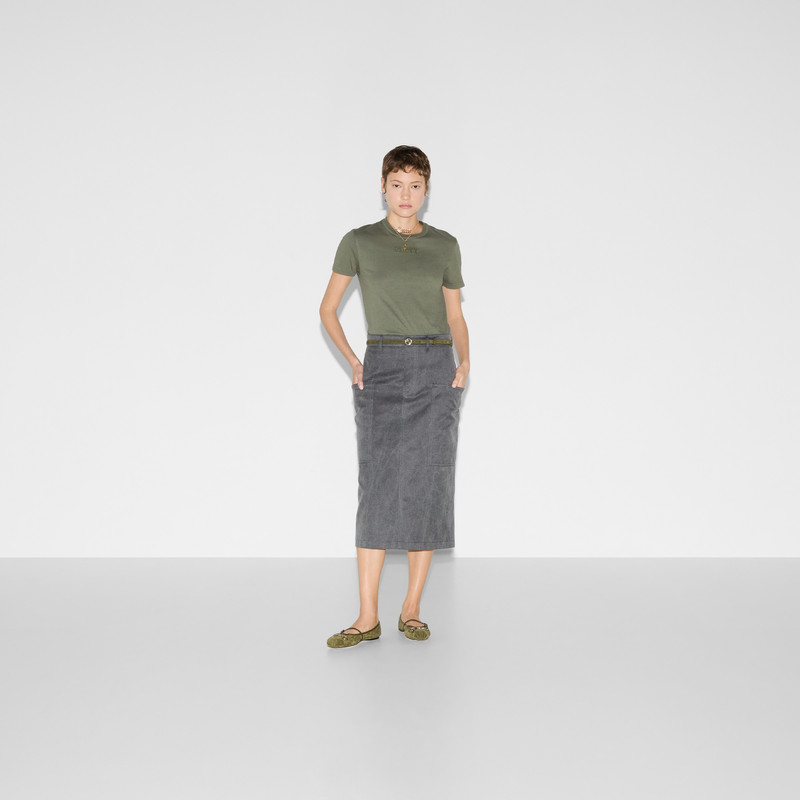GUCCI Embroidered cotton jersey T-shirt outlook