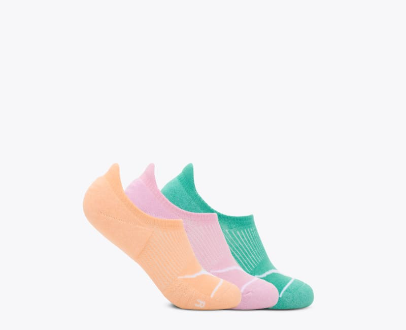 Invisible Sock 3-Pack in Cantaloupe/Pk Twilight/Shoreline 1