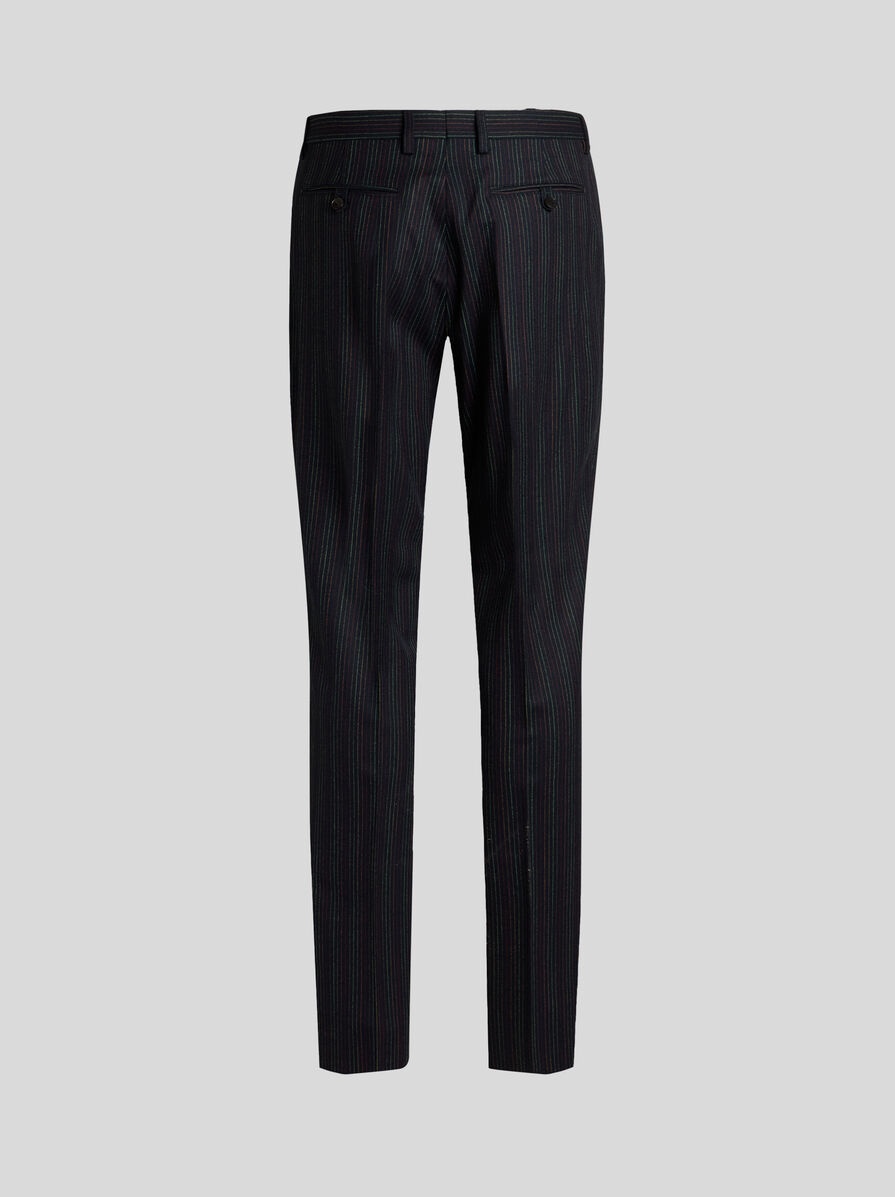 MULTICOLOURED PINSTRIPED TROUSERS - 2