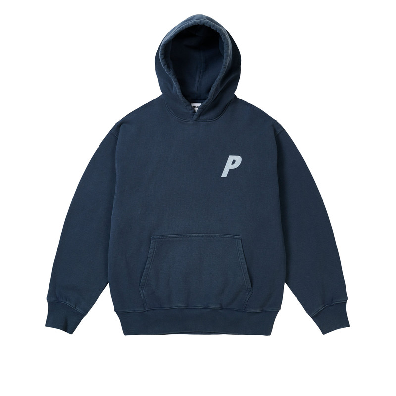 PALACE RUBBED P3 HOOD NAVY outlook