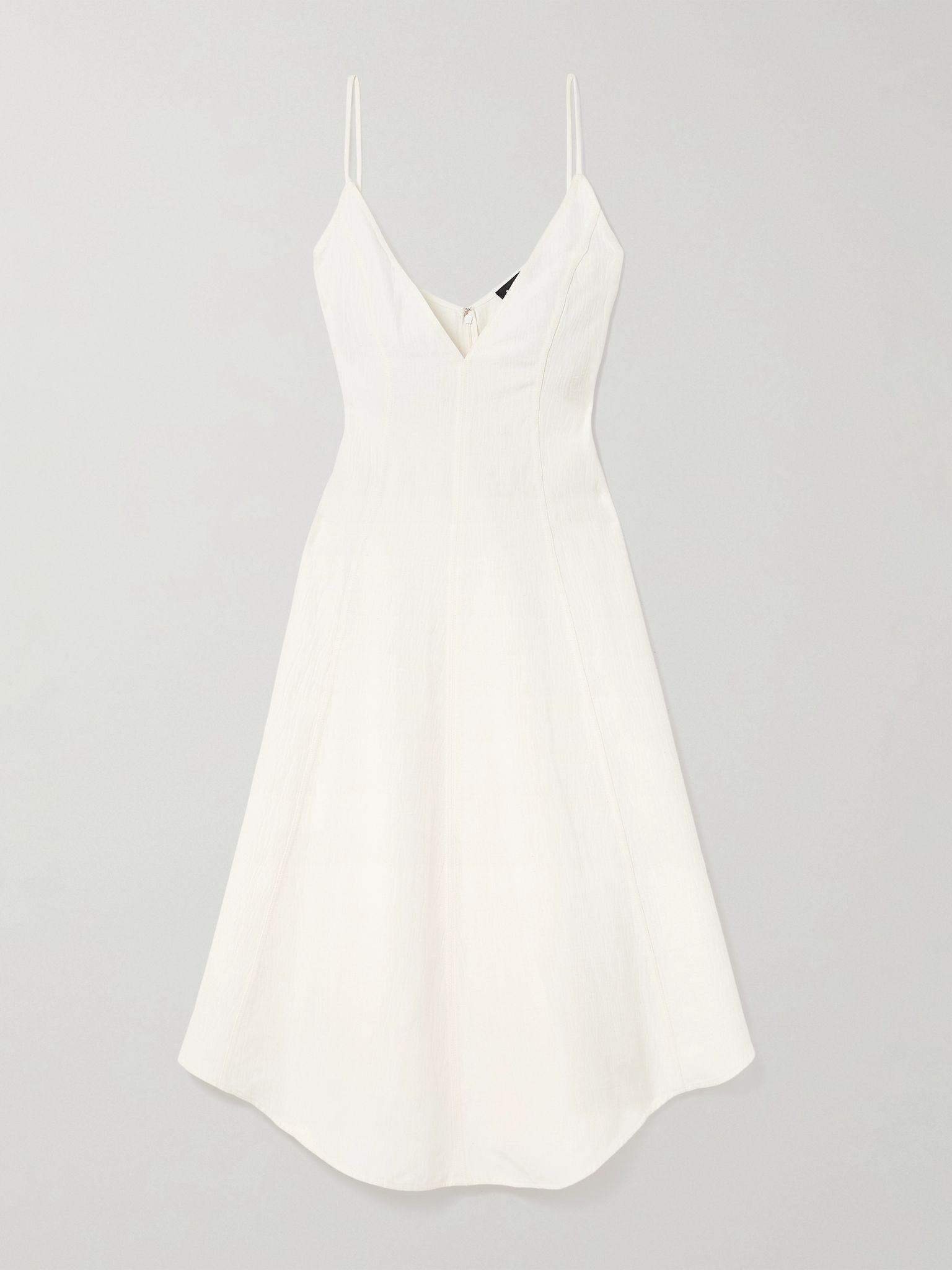 Elaine cloqué midi dress Ecru - 1