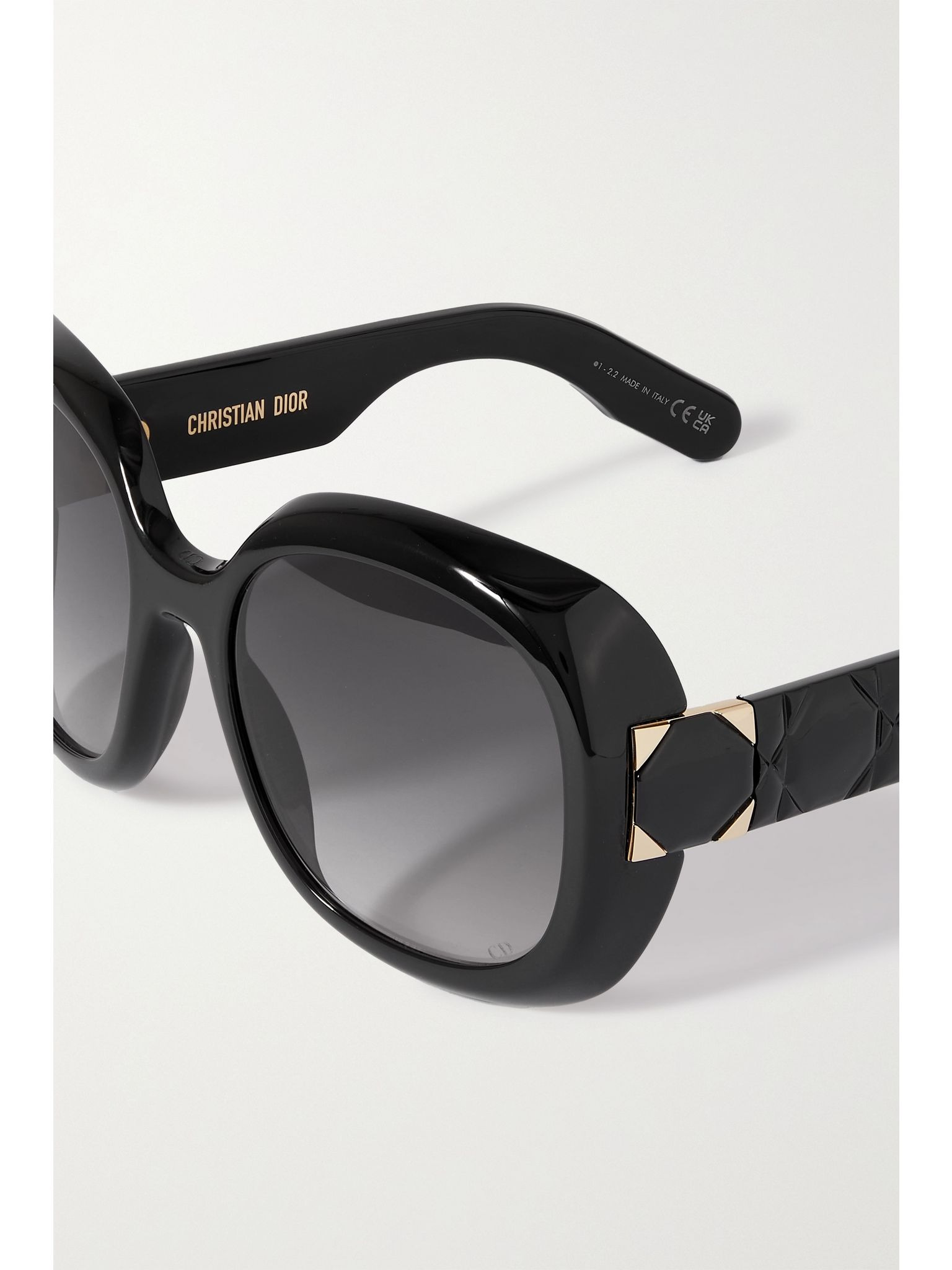 Lady 95.22 R2I oversized round-frame acetate sunglasses Black - 4