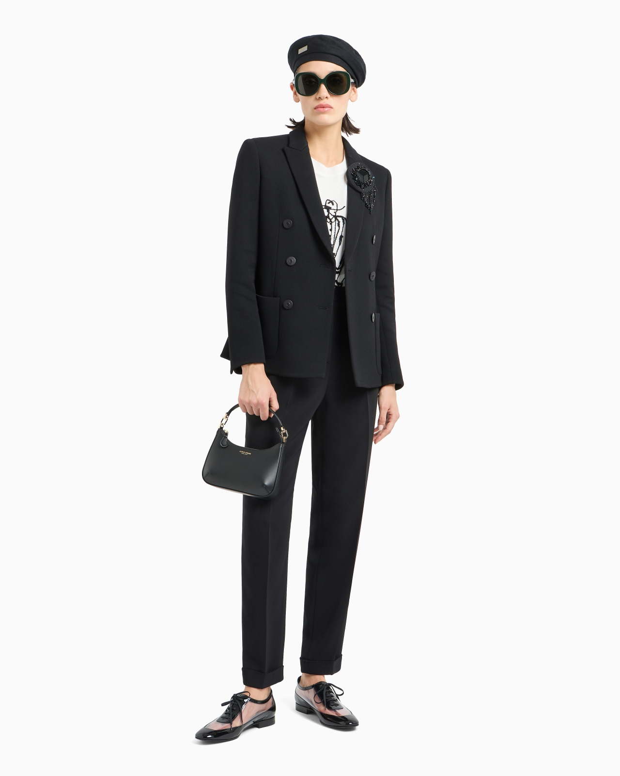 Straight-leg one-pleat trousers in viscose cady - 4