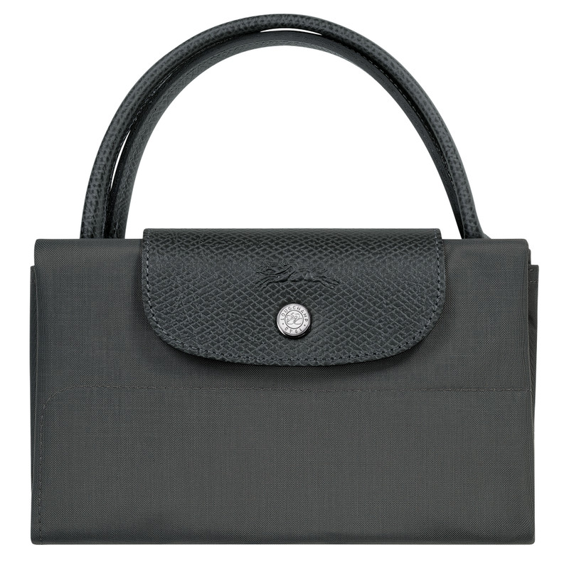 Le Pliage Green M Tote bag Graphite - Canvas 7