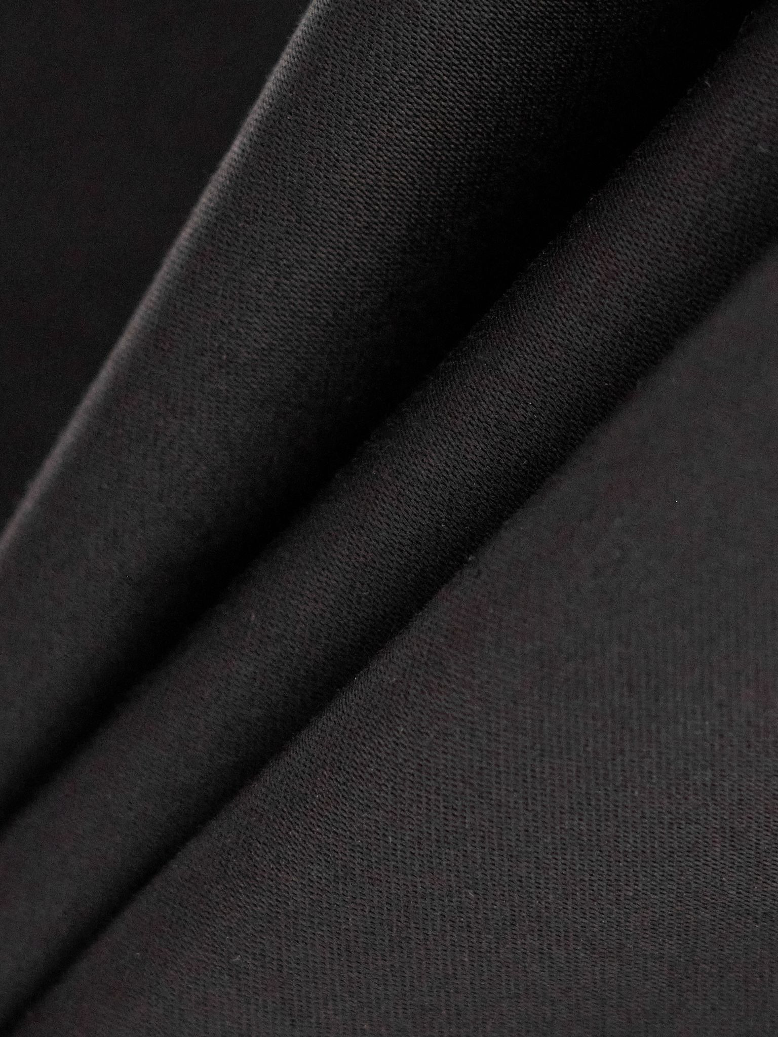 Off-the-shoulder cotton-sateen midi dress Black - 4